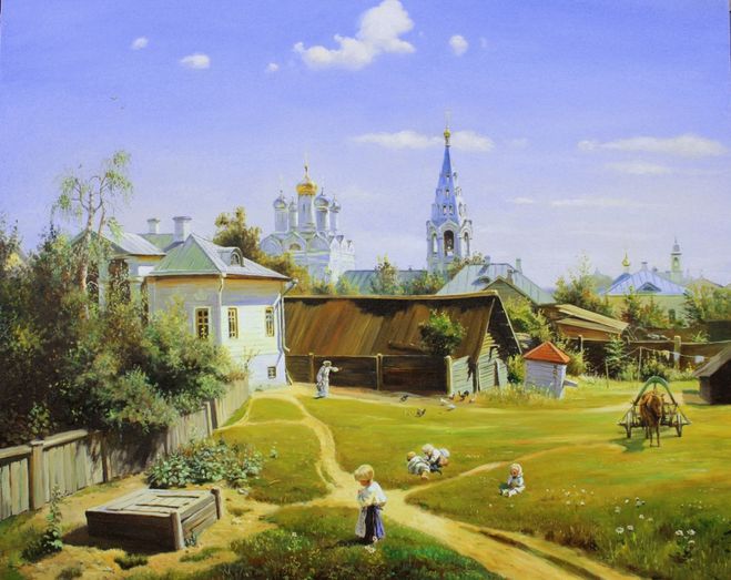 Сочинение по картине Поленова "Московский дворик"