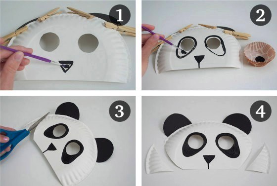 как сделать маску панды