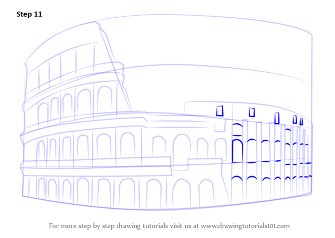 как нарисовать Италию, как нарисовать Рим, как нарисовать Колизей