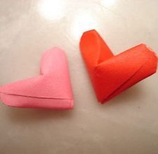 Объемное сердце в технике оригами