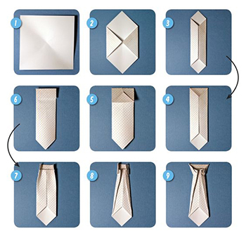 Мастер-класс по созданию галстука в технике оригами