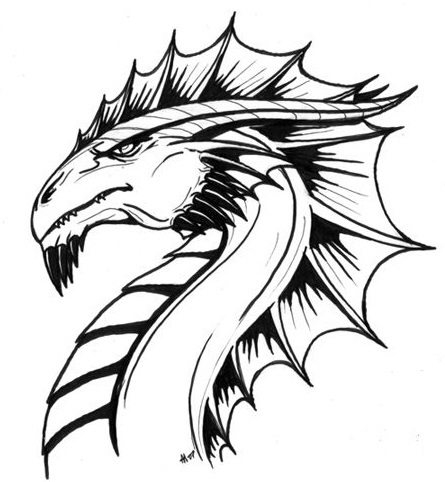 рисунок голова дракона поэтапно