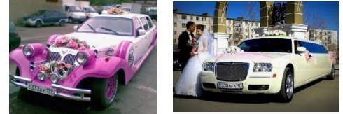 свадебный кортеж, лимузин на свадьбу
