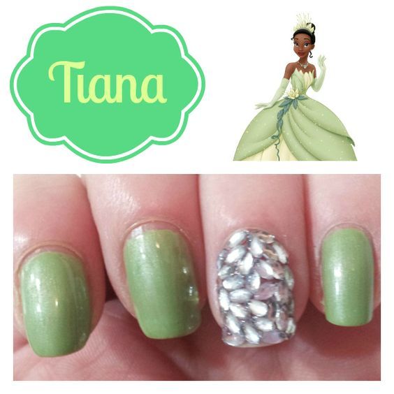 Рисунок с Принцессой на ногтях Тиана