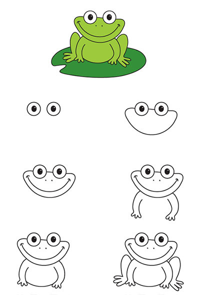 Как сделать рисунок к сказке "Две лягушки"?
