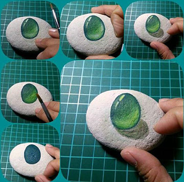 Рисунки 3D из камушка своими руками