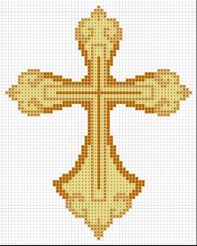 как вышить православный крест, схемы вышивки креста