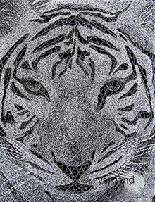 портрет тигра стринг арт
