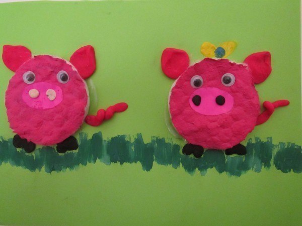 поделки свинка, поросенок, кабан в детский сад