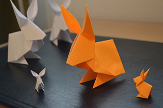 заяц оригами