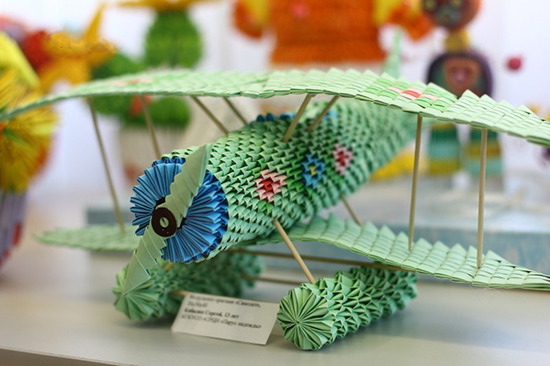 самолет в технике модульное оригами