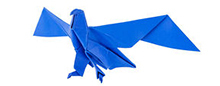 птица в технике оригами