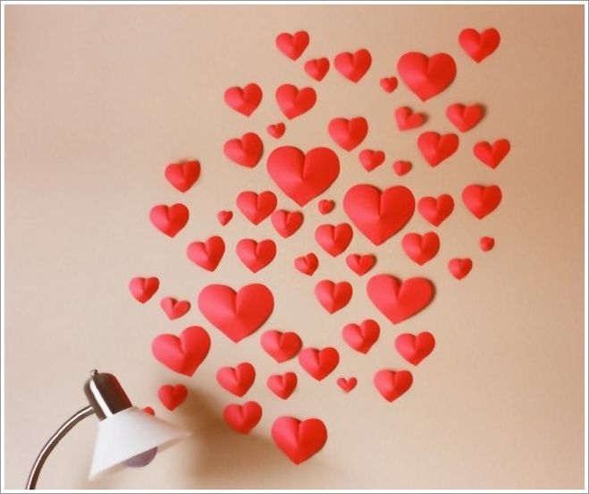 Объёмное сердце из бумаги на День влюблённых