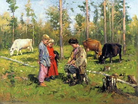 Маковский "Пастушки" сочинение описание картины