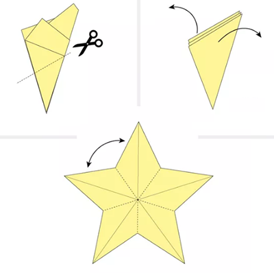звезда оригами из бумаги поэтапно своими руками