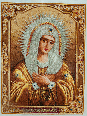 Умиление. Серафимо-Дивеевская икона Божией Матери вышивка крестом