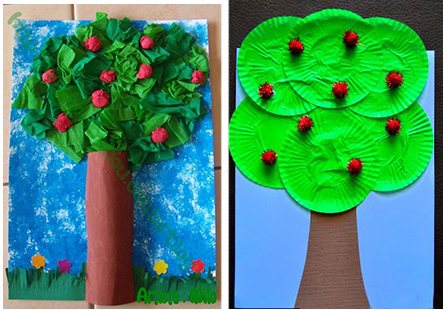 Как сделать аппликацию ко Дню Земли с ребенком - дерево