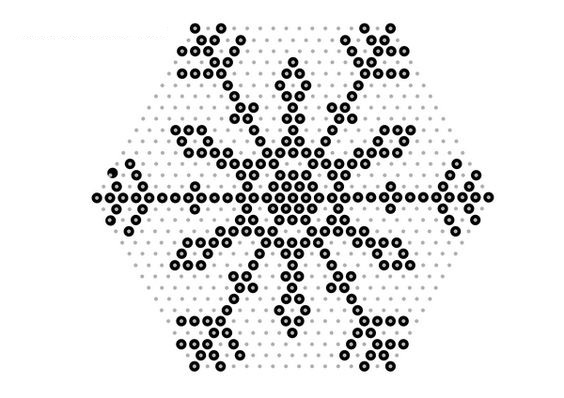 снежинка из термомозаики схема