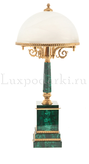 Настольная лампа из малахита "Президентская"