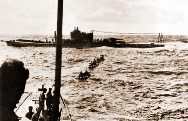 Рандеву немецкой U 180 и японской I-29 26–27 апреля 1943 года в Мозамбикском проливе.