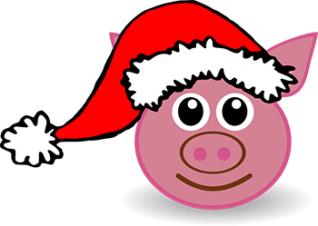 картинка свинки для поздравления на Новый год 2019 Свиньи