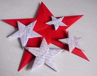 звезда оригами для открытки своими руками