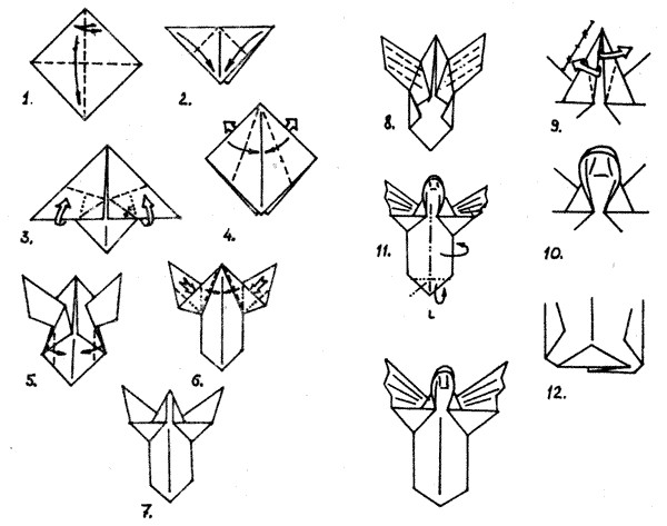 ангел оригами