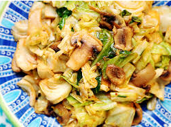 блюда, приготовленные из капусты и грибов