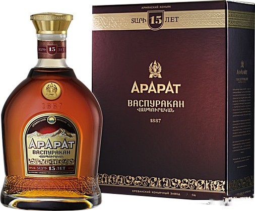 лучший армянский коньяк, бутылка "Арарат", Васпуракан