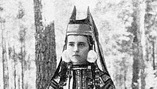 Кичка с рогами; Скопинский уезд Рязанской губернии, 1900-е гг.