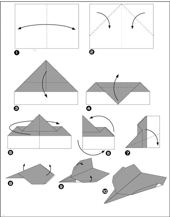 поделки оригами своими руками на 23 февраля из бумаги самолет оригами