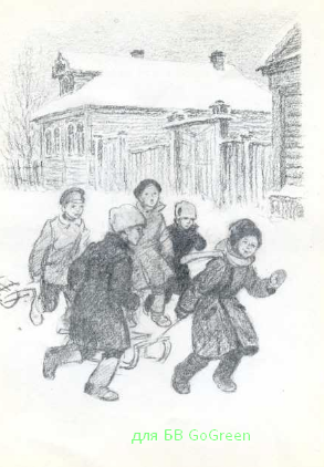 Стихотворение "Бабушкины сказки" Сергея Есенина рисунок