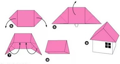 домик оригами своими руками 3D