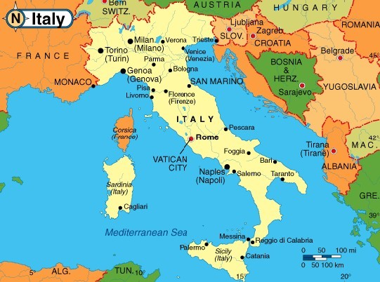 карта италии