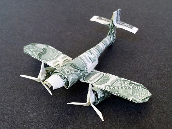 самолет из доллара
