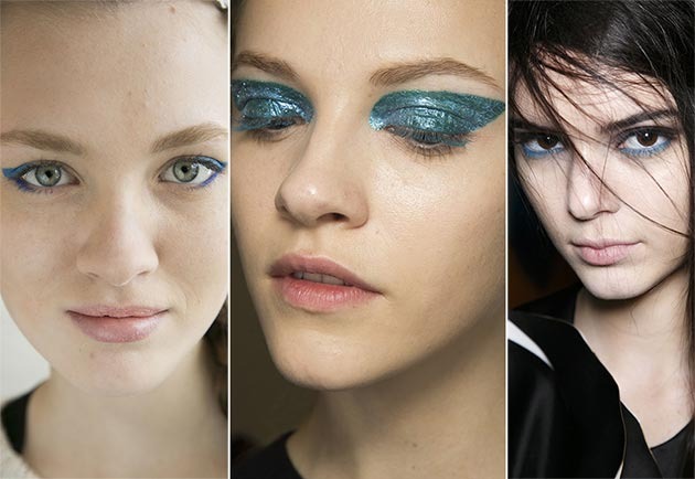 голубой оттенок макияж зима 2015