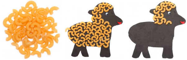 овца из макарон