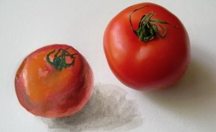 как нарисовать помидор поэтапно