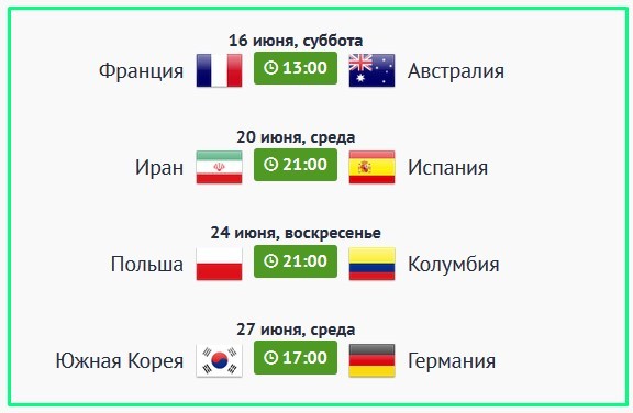 чм 2018 какие матчи пройдут в Казани