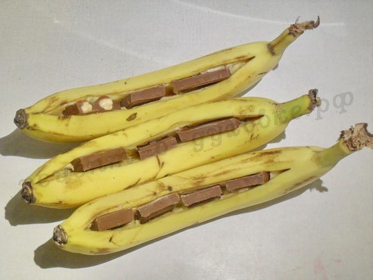 банан с шоколадом