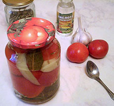 консервирование помидоров на зиму в банке 1 л с кислотой