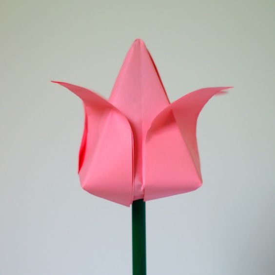 тюльпан оригами