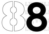 цифра "8" для поздравления на 8 марта шаблон