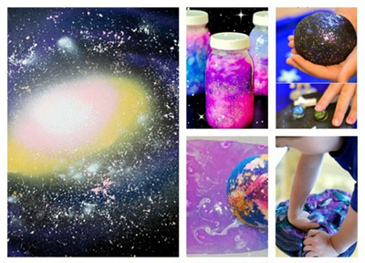 рисунок с галактикой своими руками с детьми