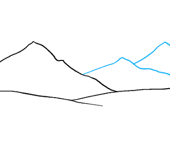 рисунок "горы" поэтапно мастер-класс