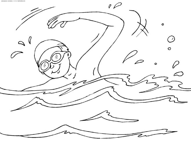 Пловец рисунок карандашом поэтапно