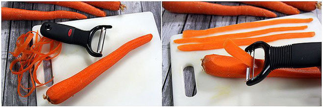 украшение блюда морковью