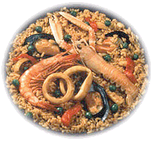 <strong>Паэлья</strong> – национальное испанское блюдо из риса с шафраном, приправленное оливковым маслом. Паэлья. В паэлью могут добавляться морепродукты, курица, мясо кролик или овощи.