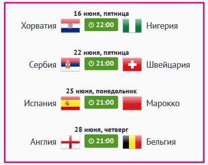 чм 2018 какие матчи пройдут в Калининграде