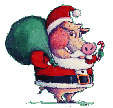 свинья Дед Мороз картинка на Новый год